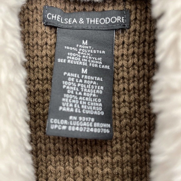 NEW Chelsea & Theodore Womens Faux‎ Suede And Fur Tan Vest Sweater Size Medium - Picture 6 of 8